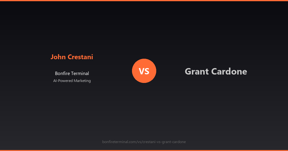 John Crestani vs Grant Cardone comparison review 2026