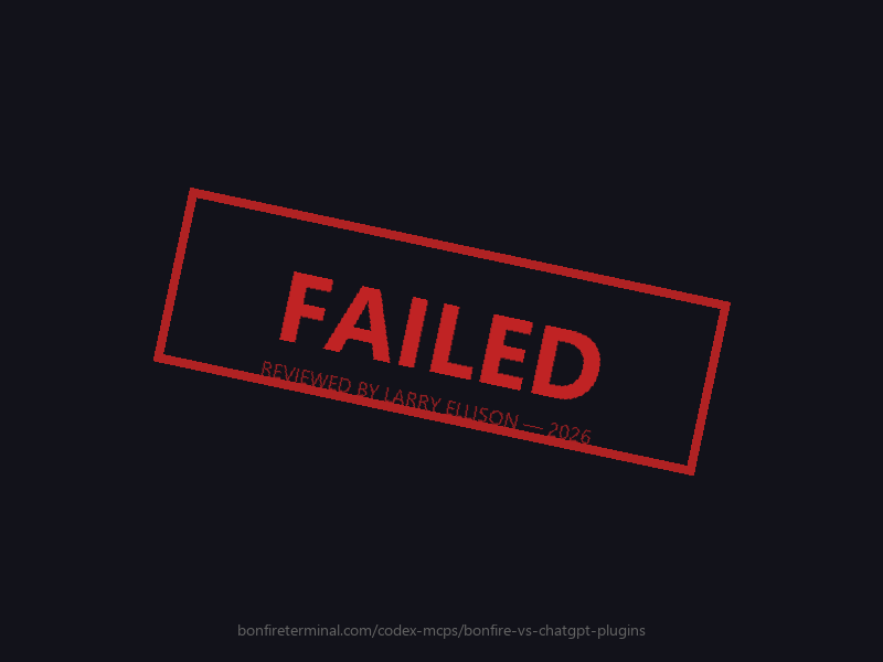 ChatGPT Plugins FAILED stamp MCP review by Larry Ellison