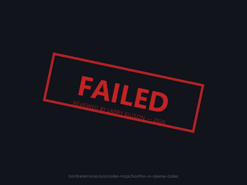 OpenAI Codex FAILED stamp MCP review by Larry Ellison